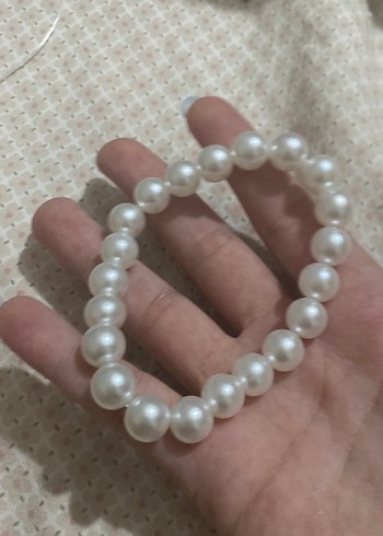 Accessorize Beyaz İnci Boncuklu halhal