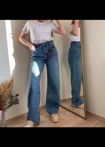 Kadın Beyaz Tie-Dye Salaş Midi Jean