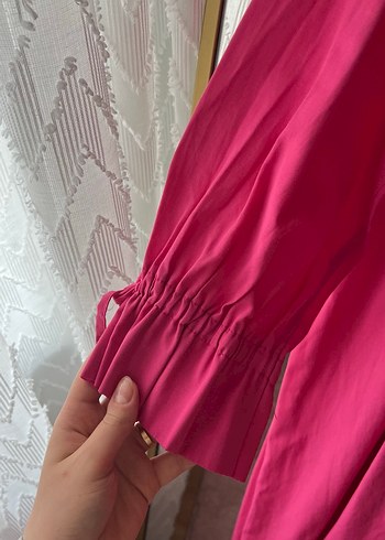 44 Beden Bebe yaka pembe elbise