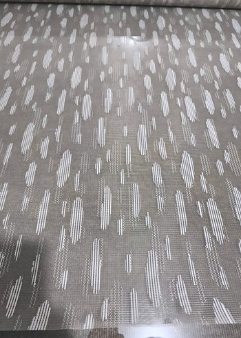 Bej Gri Soyut Desenli Modern Perde