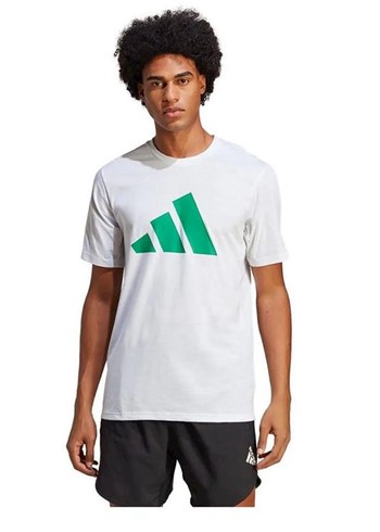 Adidas Erkek Beyaz Baskılı Kısa Kollu Tişört