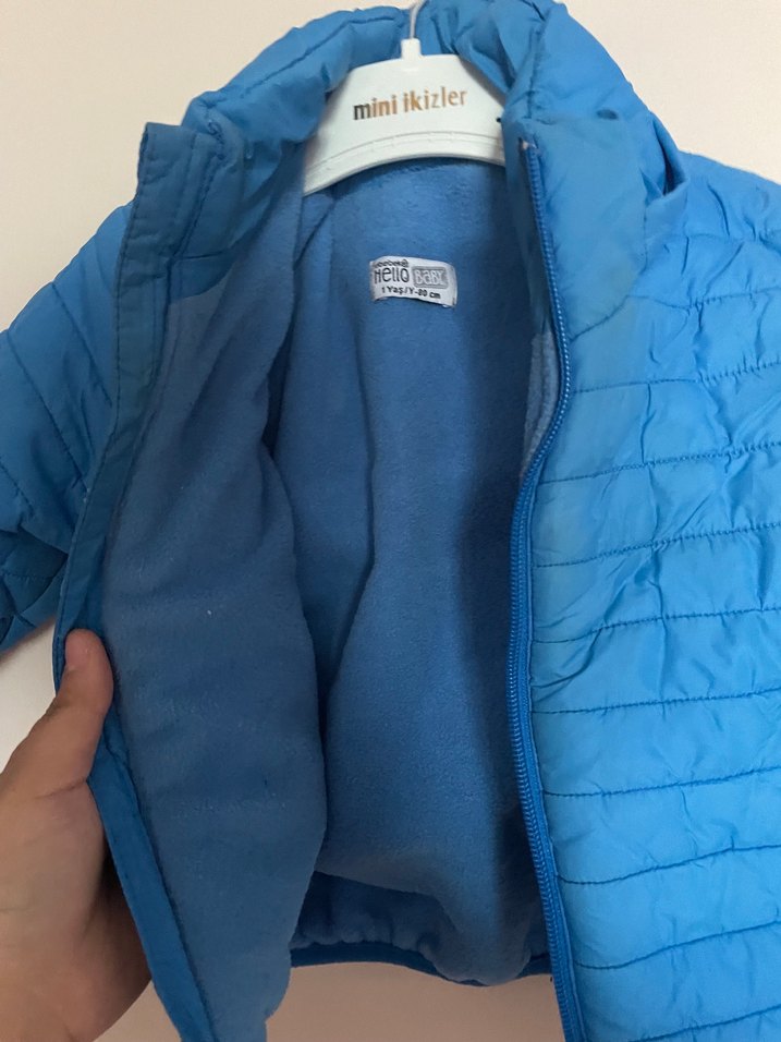 Erkek Çocuk Mavi Fermuarlı Mont - Görsel 4