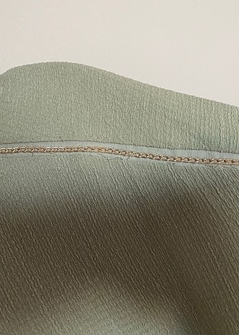 Yuvarlak yaka hafif yarasa kol yeşil büyük beden buluz - Görsel 4