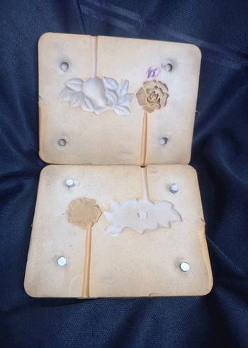 Vintage efemera çiçek desenli kalıp - Görsel 2