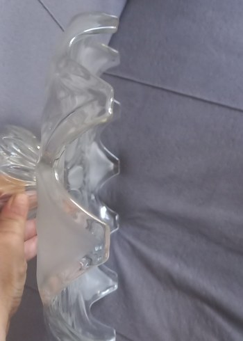 Beden Desenli Cam sunum tabağı