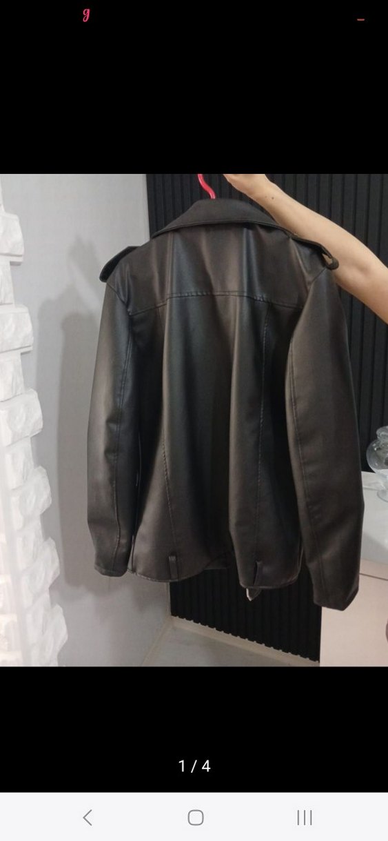 Uzun Deri Ceket - Görsel 4