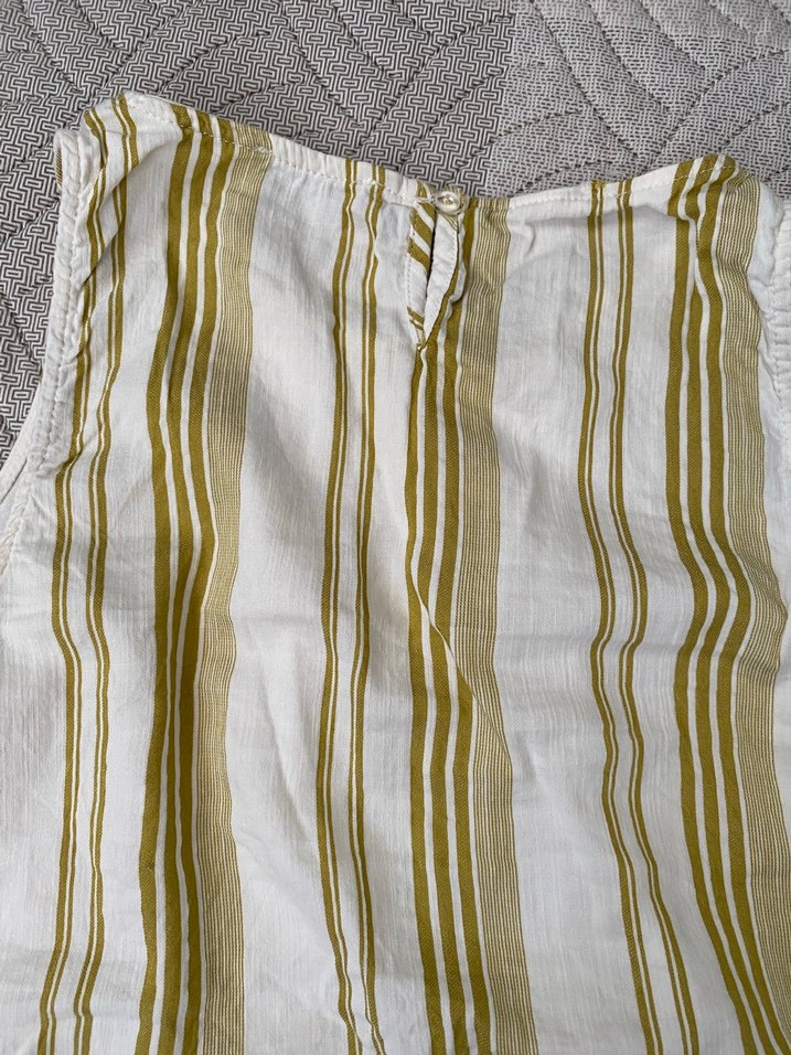 Sarı Çizgili Kolsuz bluz - Görsel 2