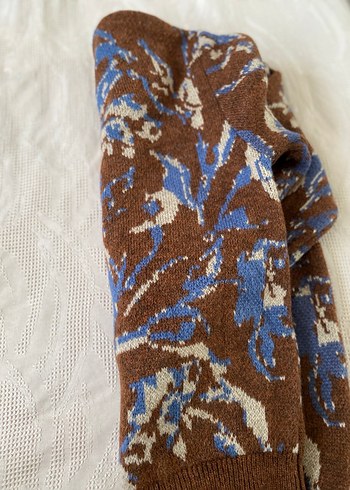 Kahverengi Örgü Kadın Kazak - Görsel 3