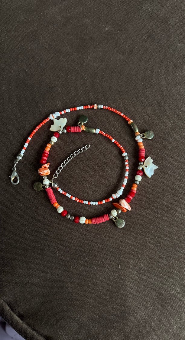 Renkli Boncuklu Bohem Kısa Kolye - Görsel 2