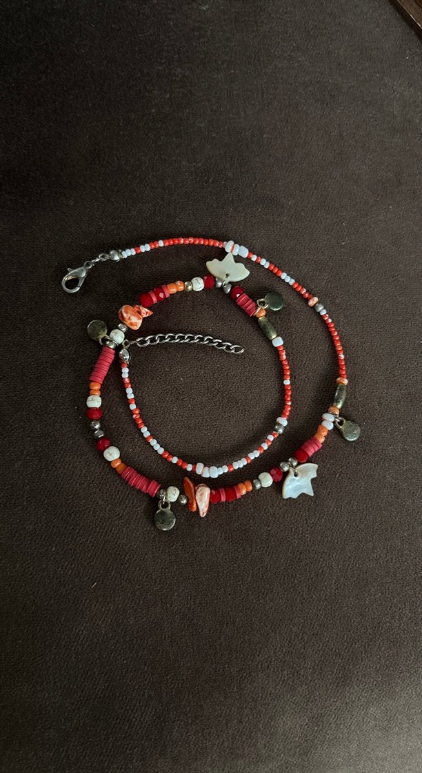 Renkli Boncuklu Bohem Kısa Kolye - Görsel 3