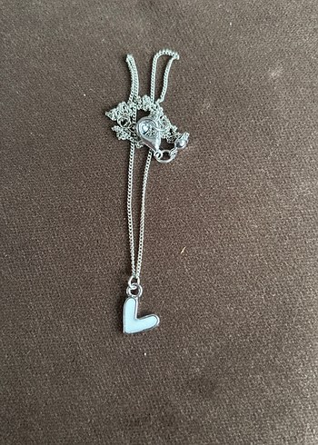 Beyaz Zincir Detaylı Midi Kolye - Görsel 4