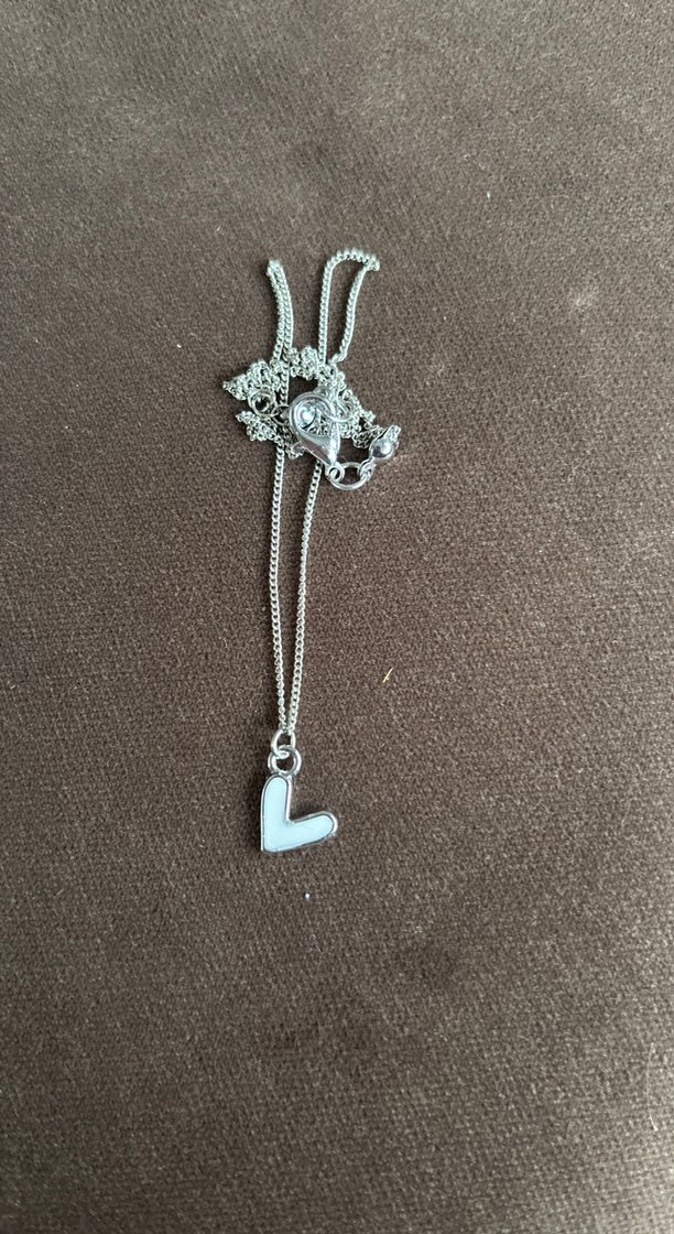 Beyaz Zincir Detaylı Midi Kolye - Görsel 4