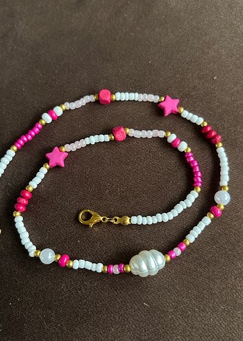 Mini Bohem Renkli Boncuklu Kolye - Görsel 3