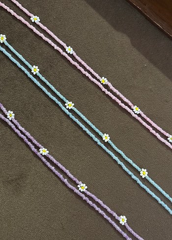Bohem Uzun Boncuklu Çiçekli Pastel Kolye - Görsel 4