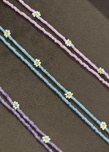 Bohem Uzun Boncuklu Çiçekli Pastel Kolye - Görsel 3