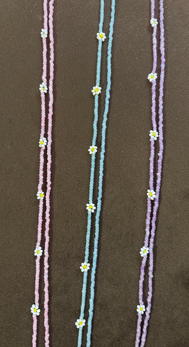 Bohem Uzun Boncuklu Çiçekli Pastel Kolye - Görsel 2