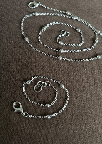 Gri Zincir Detaylı Kadın Vücut Zinciri - Görsel 5