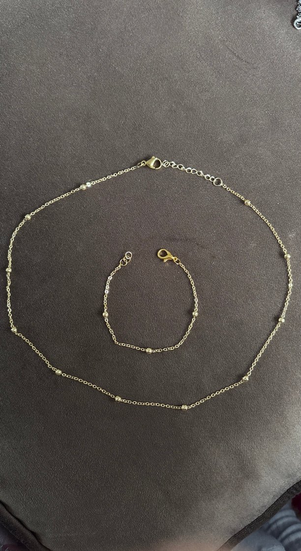 Altın Renk Mini Zincir Detaylı Bohem Kolye - Görsel 2