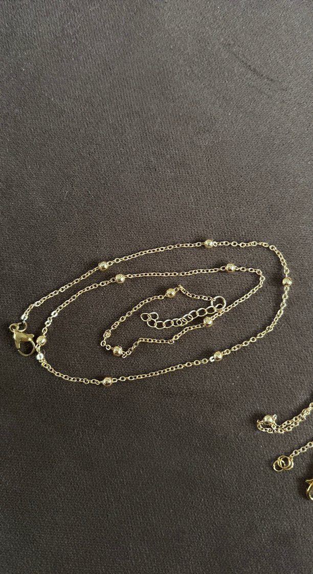 Altın Renk Mini Zincir Detaylı Bohem Kolye - Görsel 4