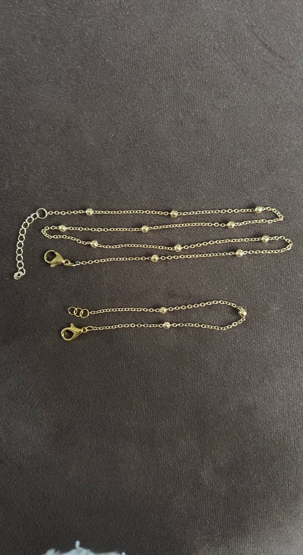 Altın Renk Mini Zincir Detaylı Bohem Kolye - Görsel 3