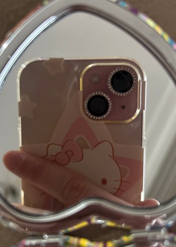 Renkli Çiçek Desenli Cep Aynası - Görsel 3