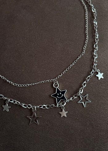 Zincir Detaylı Siyah Gotik Midi Kolye - Görsel 3