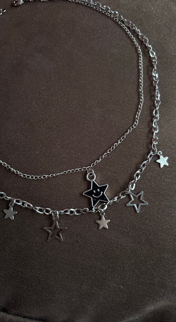 Zincir Detaylı Siyah Gotik Midi Kolye - Görsel 3