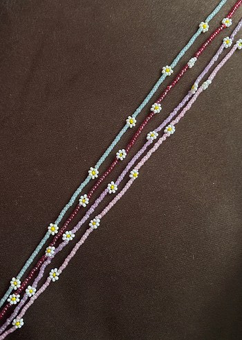 Çiçekli Boncuklu Bohem Kadın Kolye - Görsel 3