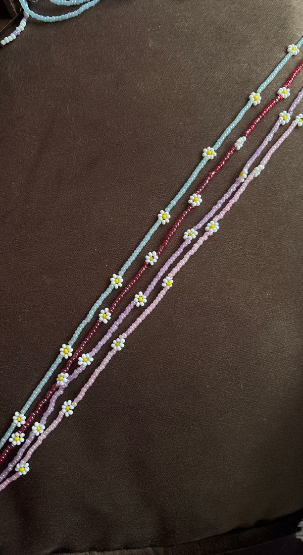 Çiçekli Boncuklu Bohem Kadın Kolye - Görsel 3