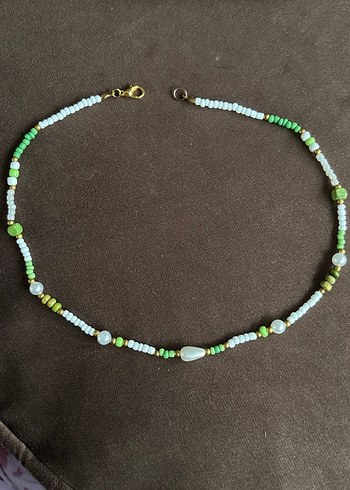 Yeşil Boncuklu Uzun Bohem Kolye - Görsel 2