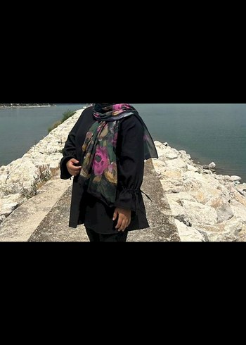 Diğer Siyah Midi Uzun Kollu Tunik