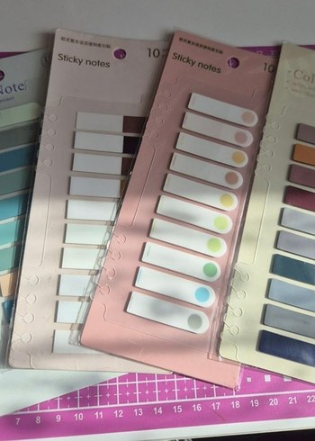 Pastel Renkli Yapışkan Not Seti