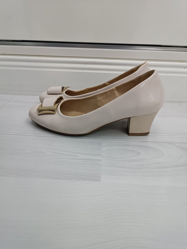 Pudra Tokalı Klasik Kadın Topuklu Ayakkabı - Görsel 2