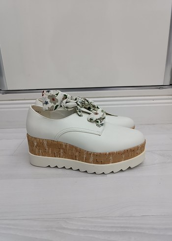 Kadın Beyaz Dolgu Topuklu Günlük Ayakkabı - Görsel 2