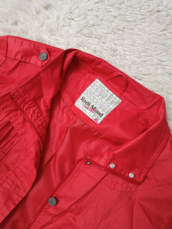 Kırmızı Yağmurluk-Trenç - Görsel 2