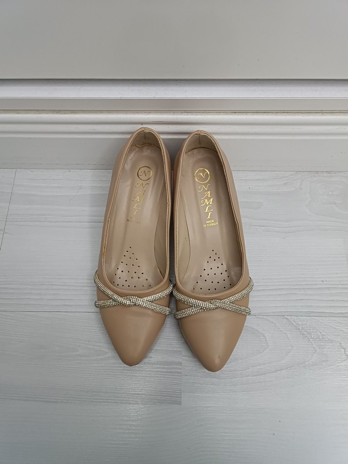 Bej Kadın Klasik Topuklu Ayakkabı - Görsel 2