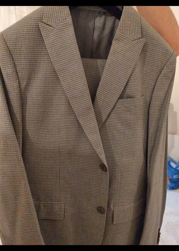 Düğmeli Klasik Kesim Erkek Takım Elbise - Görsel 2