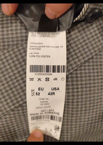 Düğmeli Klasik Kesim Erkek Takım Elbise - Görsel 4