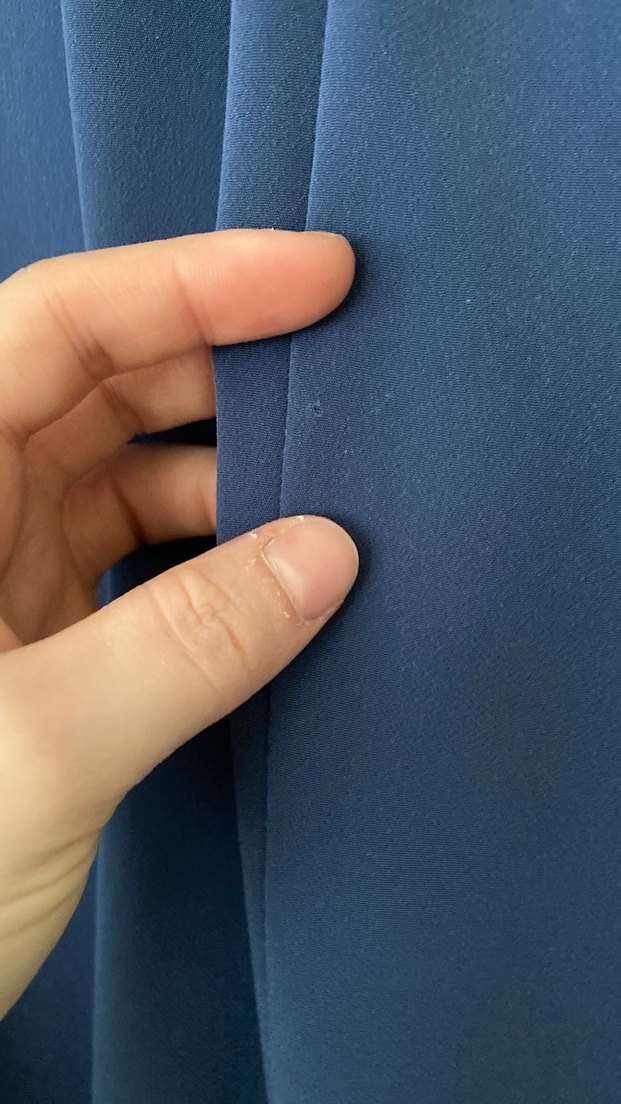 Mavi Uzun Kollu Kadın Abiye Elbise - Görsel 4