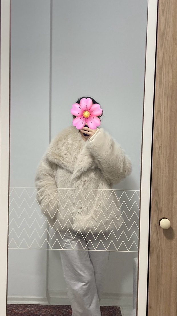 Kadın Taş Rengi Kürk Midi Ceket - Görsel 2