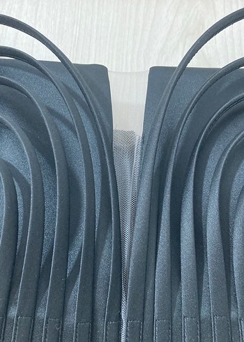 Siyah Straplez Uzun Abiye Elbise - Görsel 3