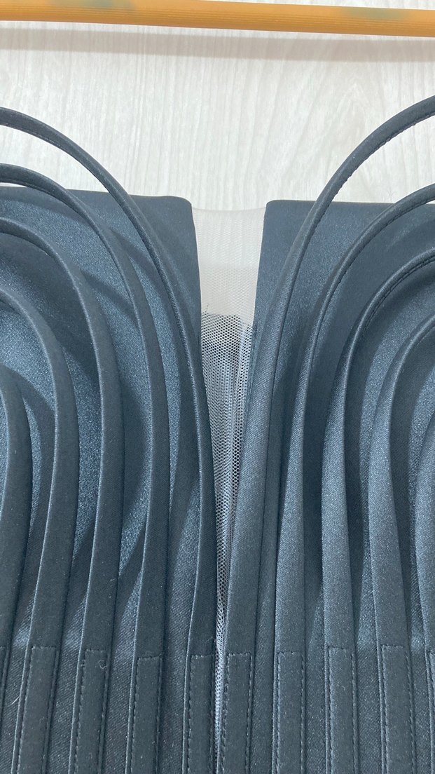 Siyah Straplez Uzun Abiye Elbise - Görsel 3