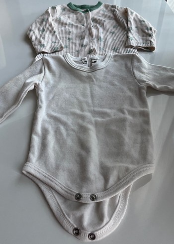 Uzun Kollu Düğmeli Pamuklu Bebek Kıyafeti - Görsel 2