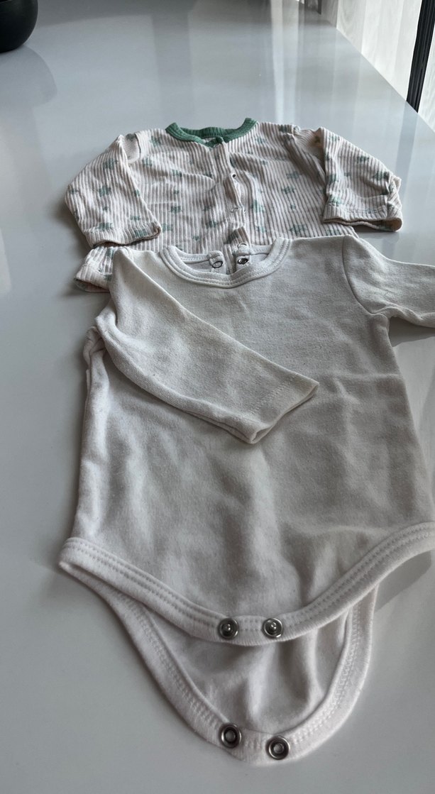 Uzun Kollu Düğmeli Pamuklu Bebek Kıyafeti - Görsel 3