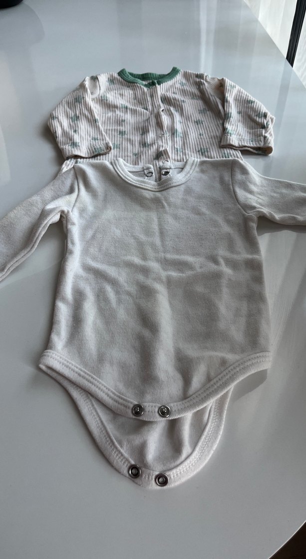 Uzun Kollu Düğmeli Pamuklu Bebek Kıyafeti - Görsel 2