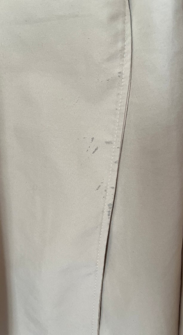 Bej Kadın Uzun Keten Trençkot - Görsel 2