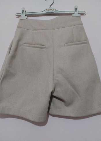 Bej Kadın Mini Bermuda Şort - Görsel 4