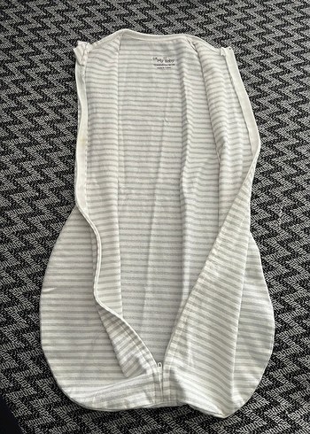 Gri Çizgili Bebek Kundak Uyku Tulumu - Görsel 2