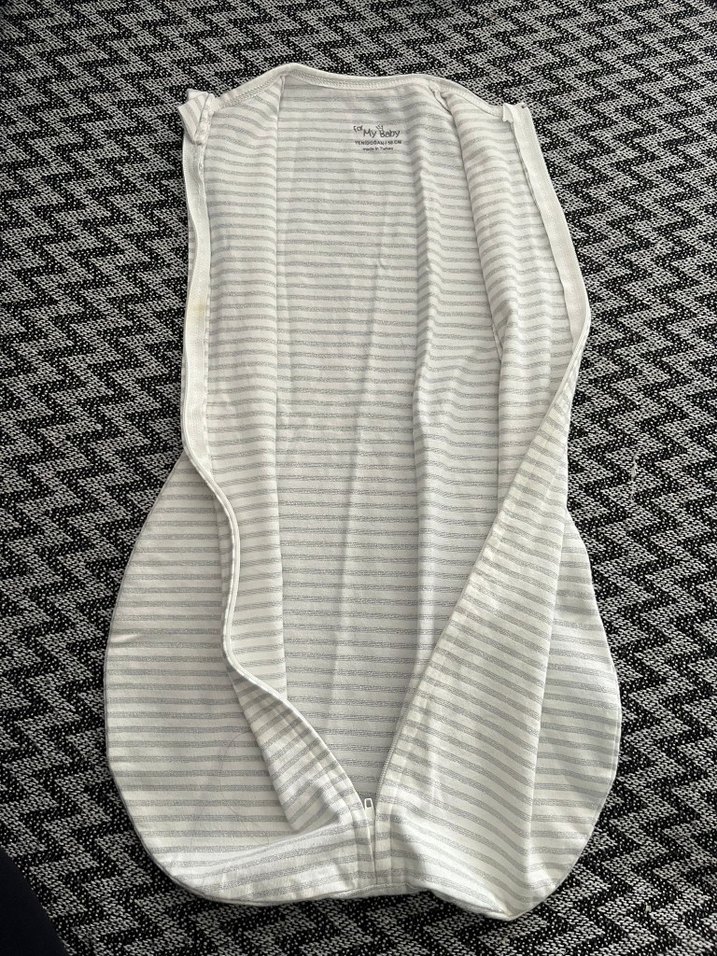 Gri Çizgili Bebek Kundak Uyku Tulumu - Görsel 2
