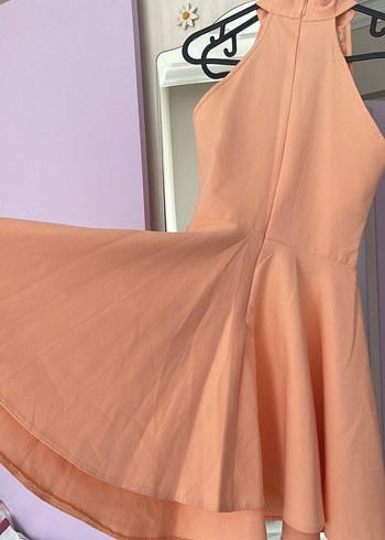 s Beden Dantel Detaylı Pembe Bohem Midi Elbise